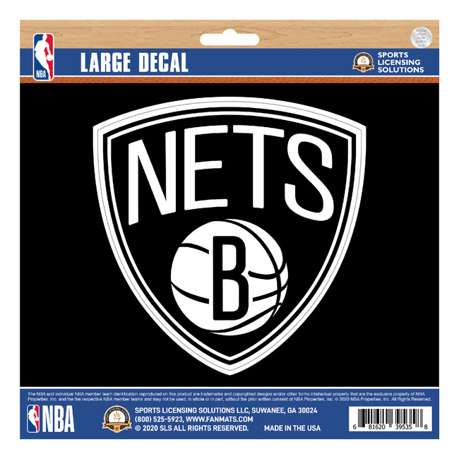 Brooklyn Nets Large Decal Sticker Circular Nets Secondary Logo