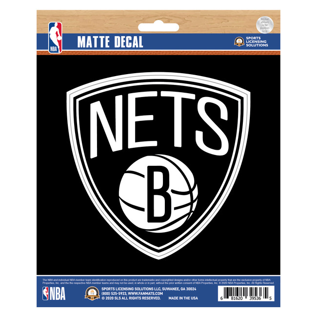 Brooklyn Nets Matte Decal Sticker Circular Nets Secondary Logo