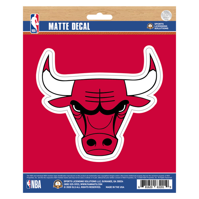 Chicago Bulls Matte Decal Sticker Bull Head Primary Logo