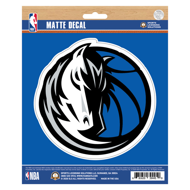 Dallas Mavericks Matte Decal Sticker Maverick Head Primary Logo