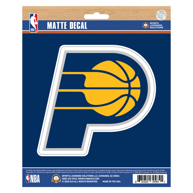 Indiana Pacers Matte Decal Sticker P Primary Logo