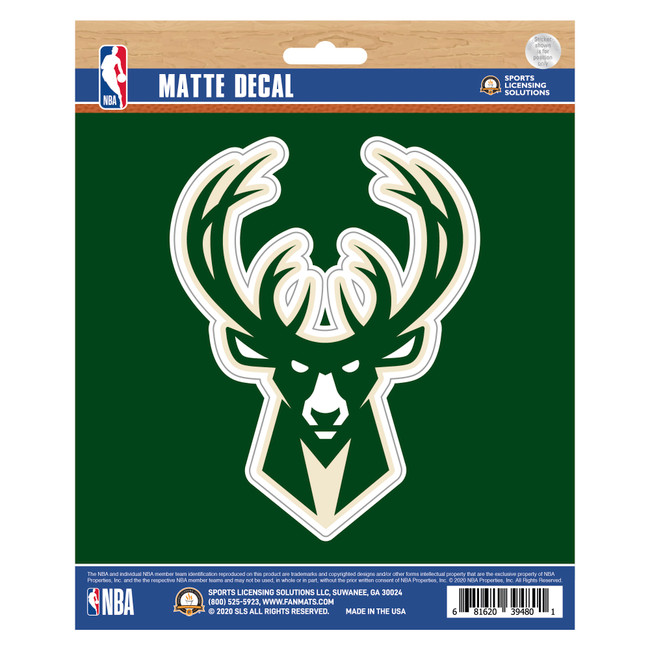 Milwaukee Bucks Matte Decal Sticker Buck Head Primary Logo