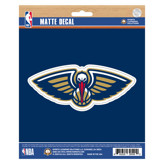 New Orleans Pelicans Matte Decal Sticker Pelican Primary Logo