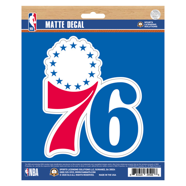 Philadelphia 76ers Matte Decal Sticker 76 Primary Logo