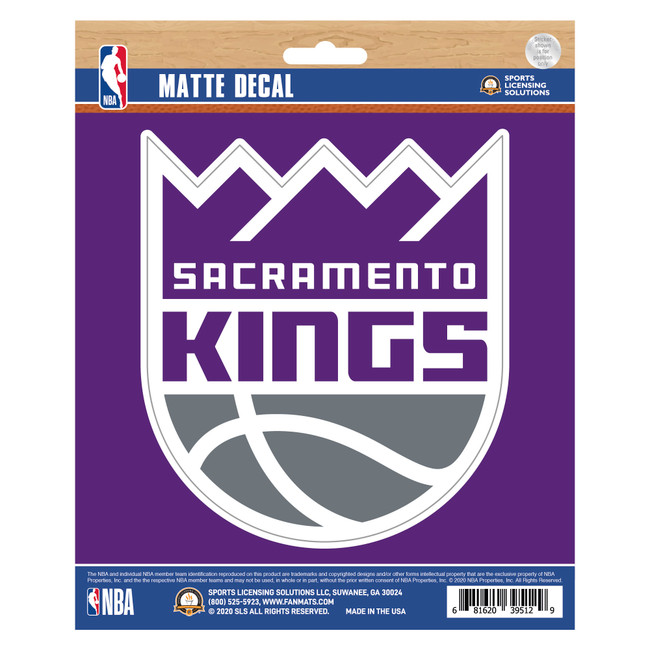 Sacramento Kings Matte Decal Sticker Kings Crown Primary Logo