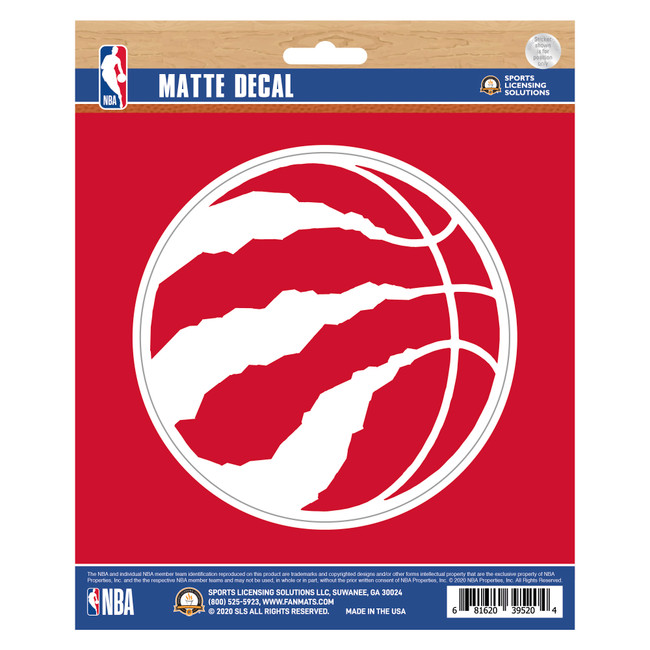Toronto Raptors Matte Decal Sticker Clawed Basketball Primary Logo