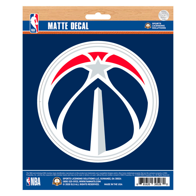 Washington Wizards Matte Decal Sticker DC Secondary Logo