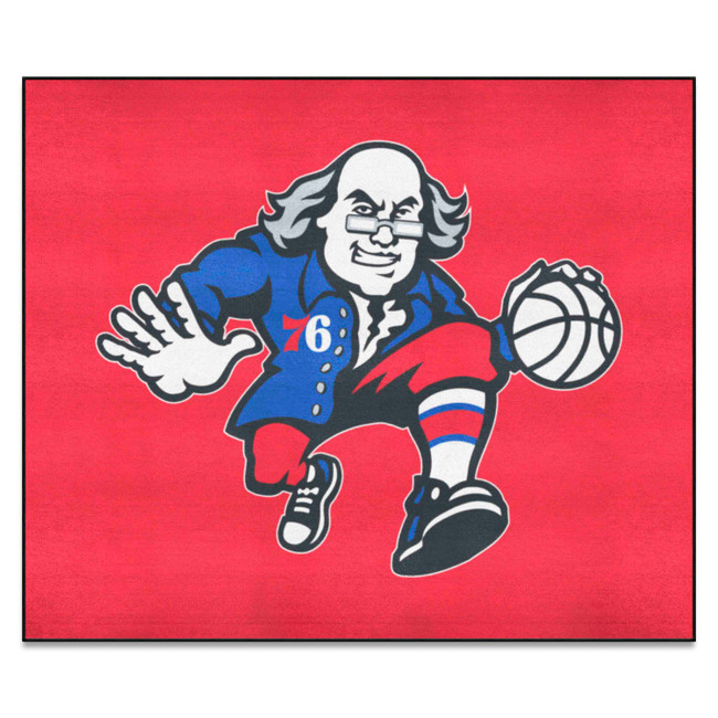 Philadelphia 76ers Tailgater Rug - 5ft. x 6ft. Benjamin Franklin Secondary Logo