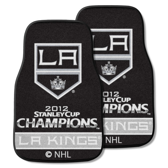 Los Angeles Kings Front Carpet Car Mat Set - 2 Pieces, 2012 NHL Stanley Cup Champions Championship - 2012 NHL Stanley Cup Champions