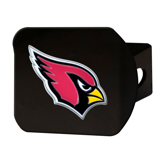 Arizona Cardinals Black Metal Hitch Cover - 3D Color Emblem Cardinal Head Primary Logo