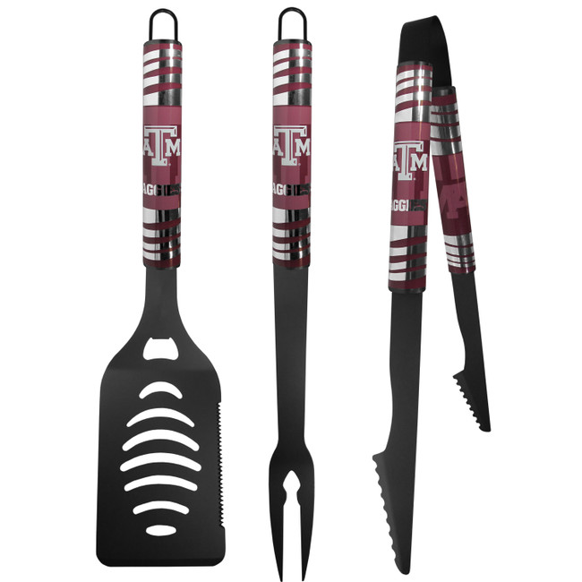 Texas A & M Aggies 3 pc Black Tailgater BBQ Set