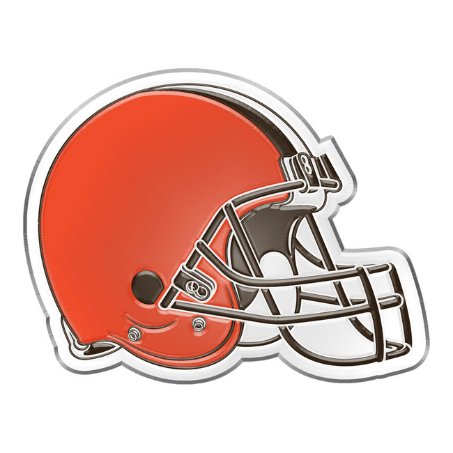 Cleveland Browns 3D Color Metal Emblem Browns Helmet Primary Logo