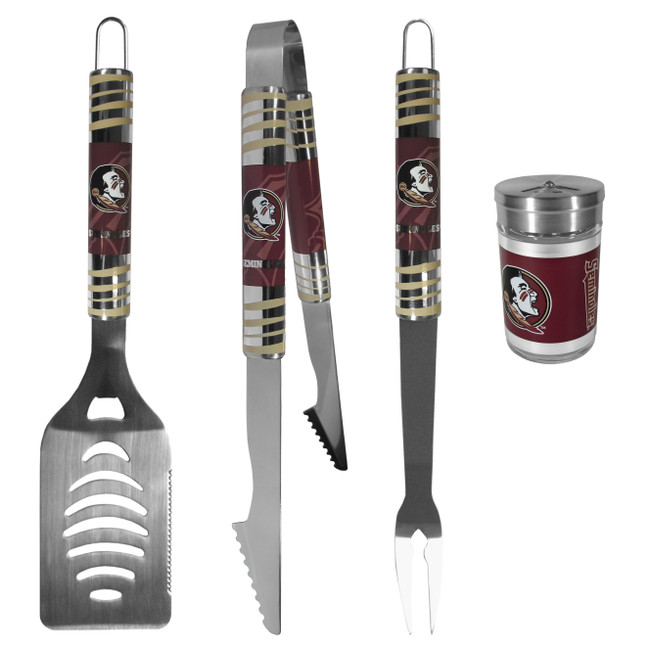 Florida St. Seminoles 3 pc Tailgater BBQ Set and Season Shaker