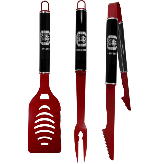 S. Carolina Gamecocks 3 pc Color and Black BBQ Set