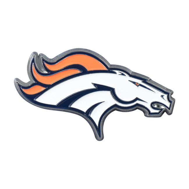 Denver Broncos 3D Color Metal Emblem Bronco Head Primary Logo