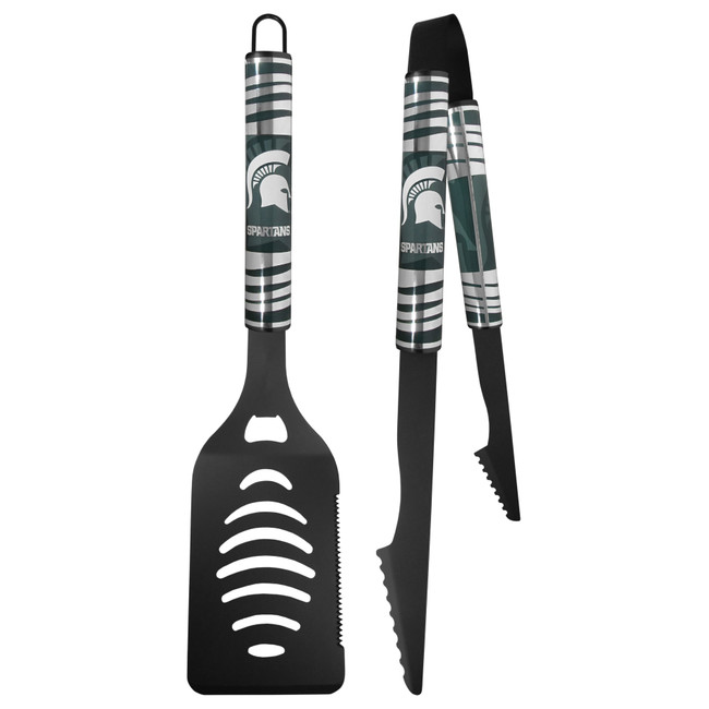 Michigan St. Spartans 2 pc Black Tailgate BBQ Set