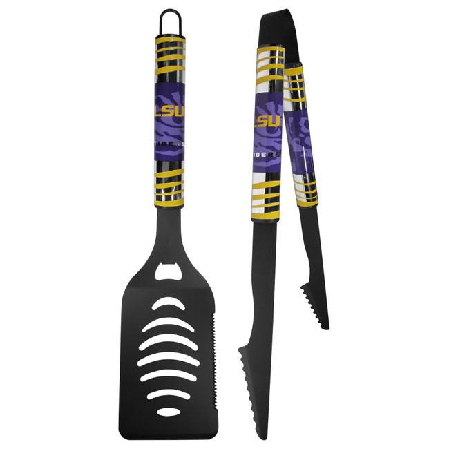 LSU Tigers 2 pc Black Tailgate BBQ Set