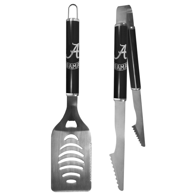 Alabama Crimson Tide 2 pc Black Steel Tailgate BBQ Set