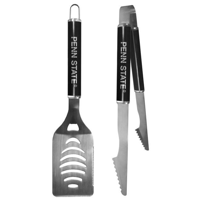 Penn St. Nittany Lions 2 pc Black Steel Tailgate BBQ Set