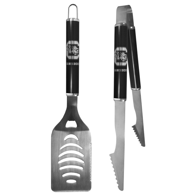 S. Carolina Gamecocks 2 pc Black Steel Tailgate BBQ Set