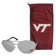Virginia Tech Hokies Aviator Sunglasses and Bag Set
