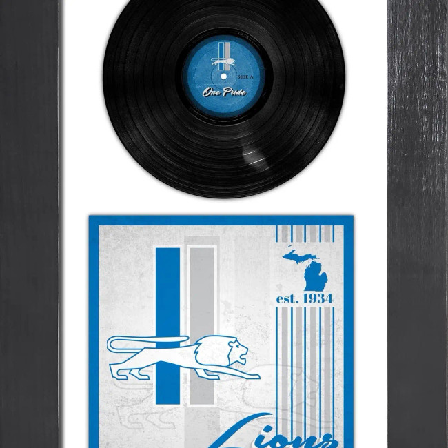 Detroit Lions 3 Piece Classic Album & Vinyl In Frame