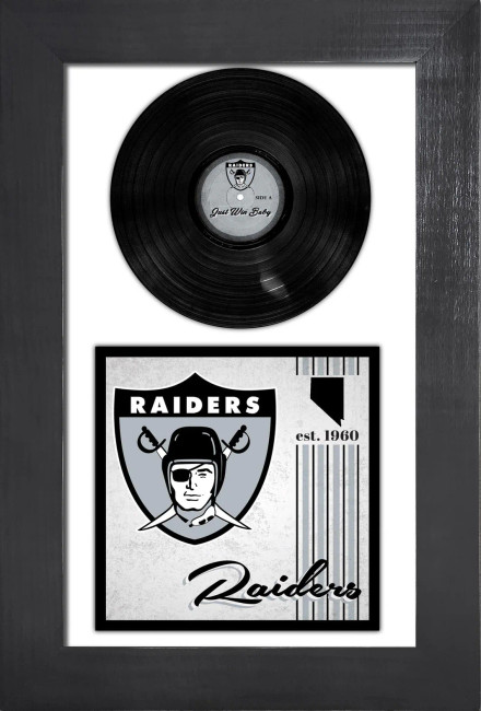 Las Vegas Raiders 3 Piece Classic Album & Vinyl In Frame