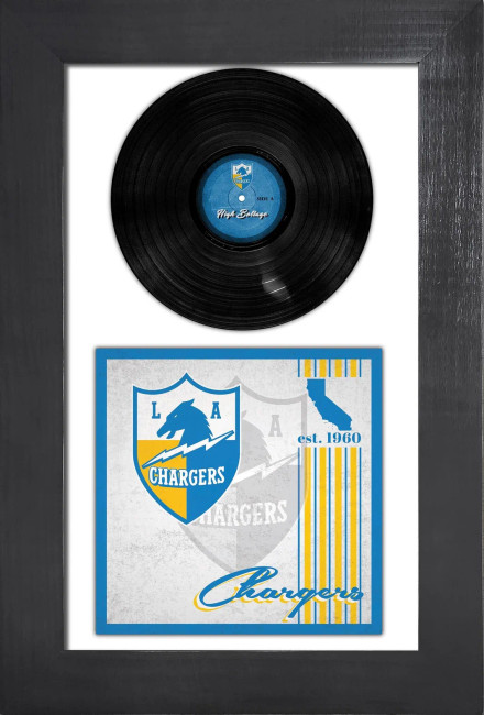 Los Angeles Chargers 3 Piece Classic Album & Vinyl In Frame