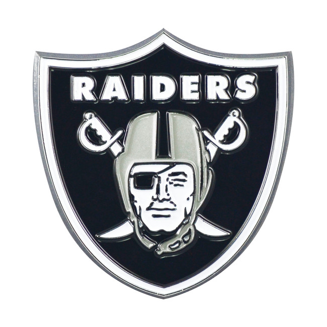 Las Vegas Raiders 3D Color Metal Emblem Raider Shield Primary Logo