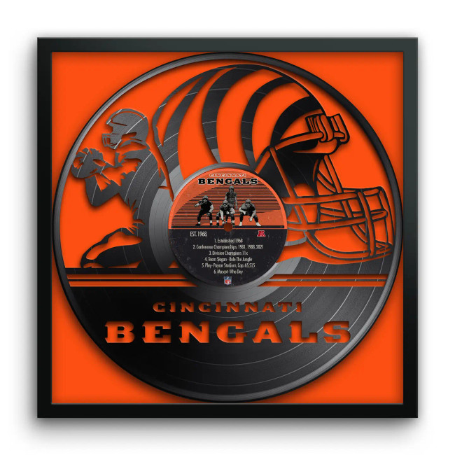Cincinnati Bengals Vinyl Record Print