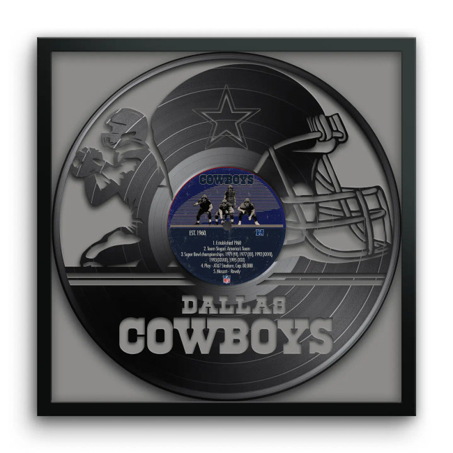 Dallas Cowboys Vinyl Record Print