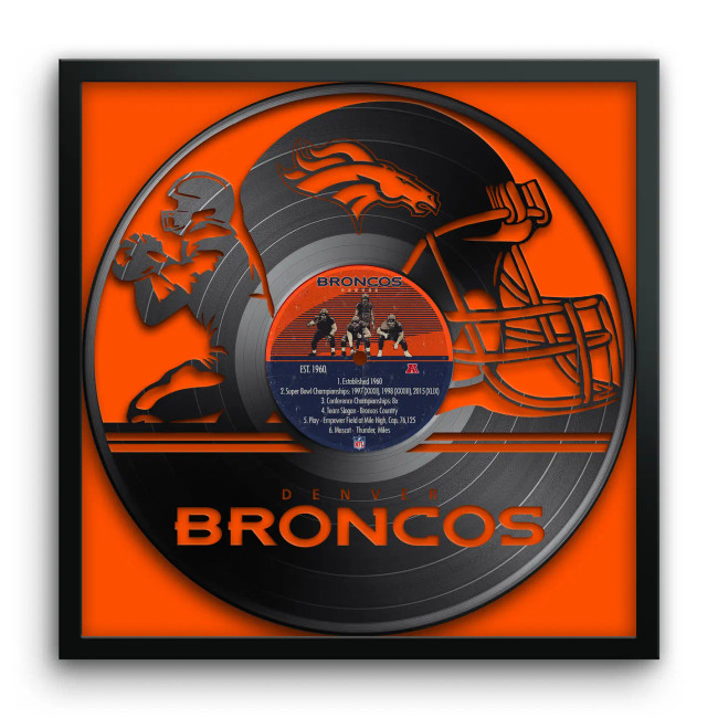 Denver Broncos Vinyl Record Print