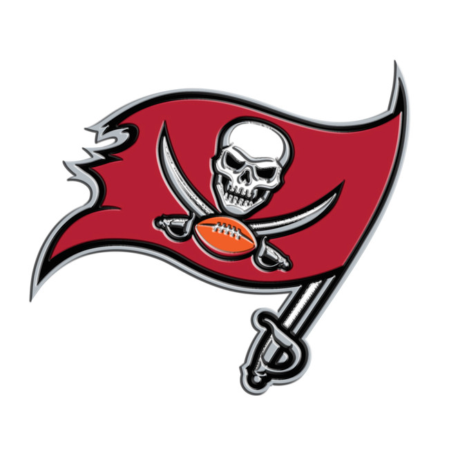 Tampa Bay Buccaneers 3D Color Metal Emblem Pirate Flag Primary Logo