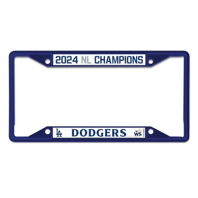 Los Angeles Dodgers World Series License Plate Frame - Blue