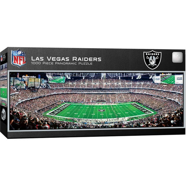 Las Vegas Raiders 1000 Piece Panoramic Puzzle NFL Jigsaw Puzzle Fan Activity - Center View