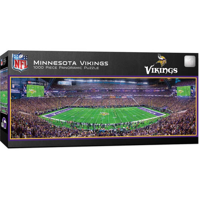 Minnesota Vikings 1000 Piece Panoramic Puzzle NFL Jigsaw Puzzle Fan Activity - Center View