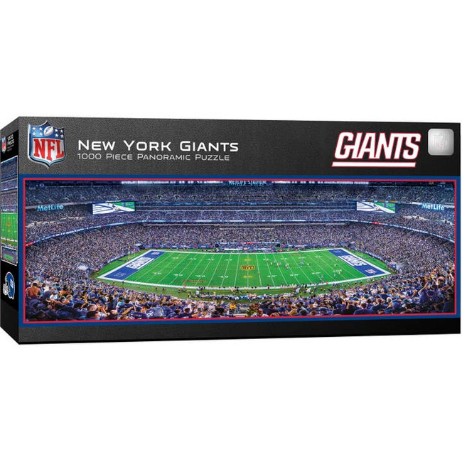 New York Giants 1000 Piece Panoramic Puzzle NFL Jigsaw Puzzle Fan Activity - Center View