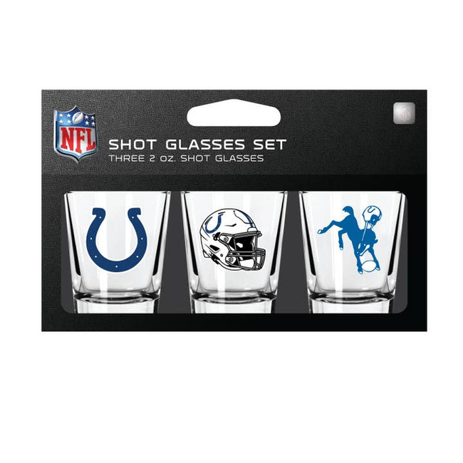 Indianapolis Colts 3-Pack Shot Glass SetNFL Barware Fan Drinkware
