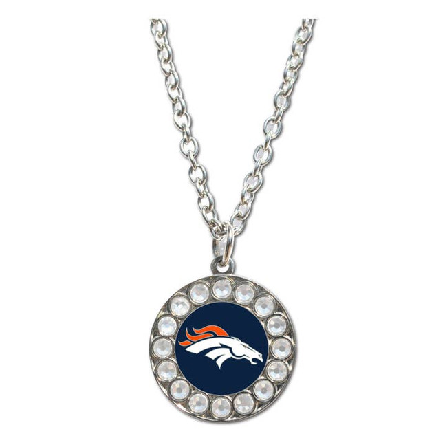 Denver Broncos Rhinestone Necklace