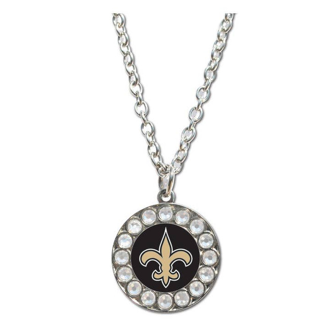 New Orleans Saints Rhinestone Necklace