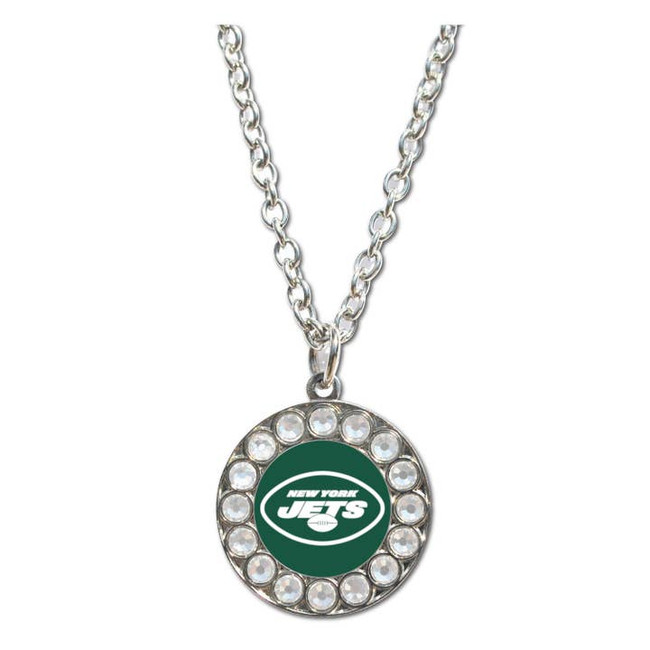 New York Jets Rhinestone Necklace
