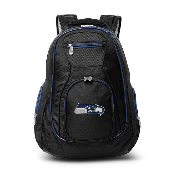 Seattle Seahawks 19" Premium Laptop Backpack with Colored Trim