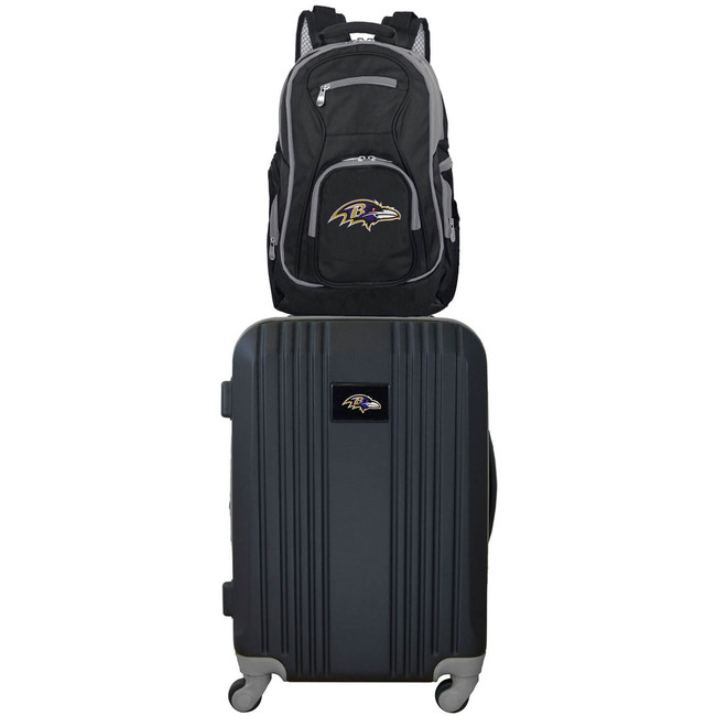 Baltimore Ravens Premium 2 Piece Backpack & Carry-On Set