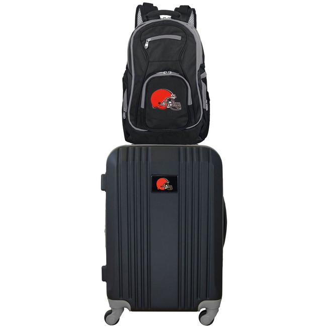 Cleveland Browns Premium 2 Piece Backpack & Carry-On Set