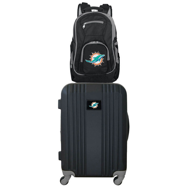 Miami Dolphins Premium 2 Piece Backpack & Carry-On Set