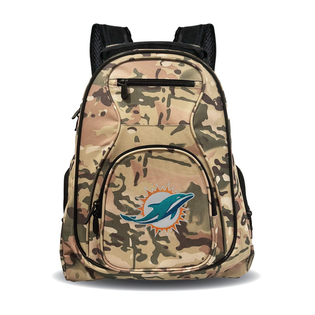 Miami Dolphins 19" Premium Camo Laptop Backpack
