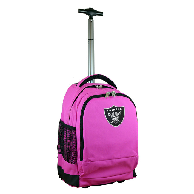 Las Vegas Raiders 19" Premium Wheeled Backpack - Pink