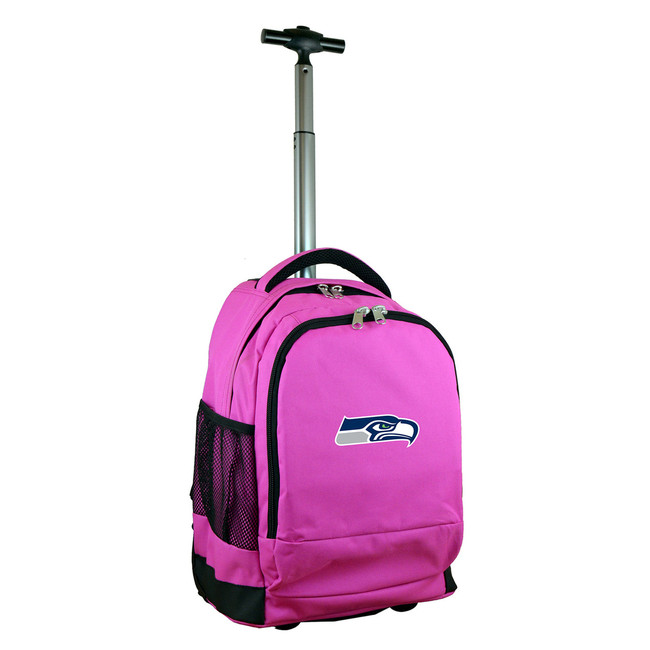 Seattle Seahawks 19" Premium Wheeled Backpack - Pink