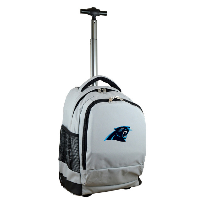 Carolina Panthers 19" Premium Wheeled Backpack - Silver