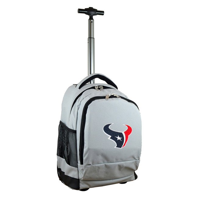 Houston Texans 19" Premium Wheeled Backpack - Silver